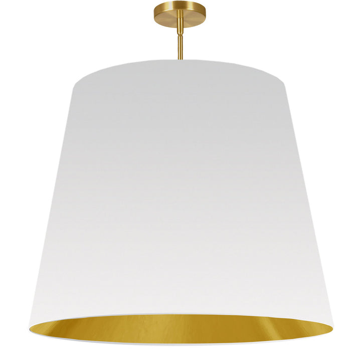 1lt Oversized Drum Pendant X-large, Wh/gld Shade | ODR-XL-692