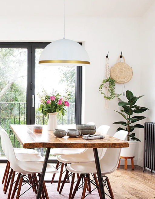 1lt 16" Pendant, Mw W/ Gld Trim | OFE-161P-MW-GLD