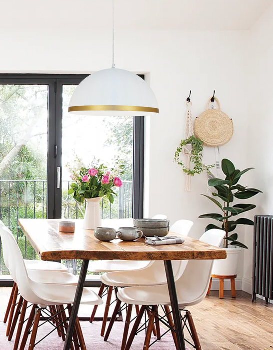 1lt 16" Pendant, Mw W/ Gld Trim | OFE-161P-MW-GLD