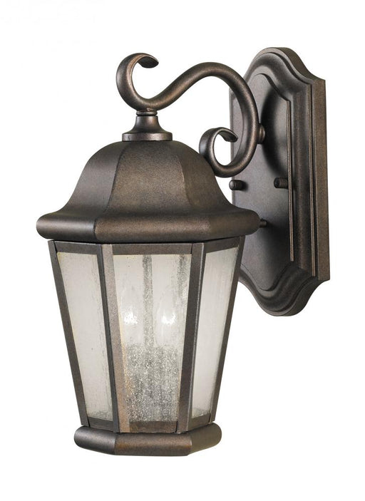 Generation Lighting Martinsville traditional 2-light LED outdoor exterior medium wall lantern sconce in corinthian bronz