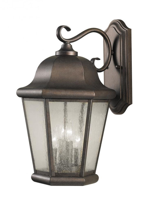 Generation Lighting Martinsville traditional 4-light outdoor exterior extra large wall lantern sconce in corinthian bron