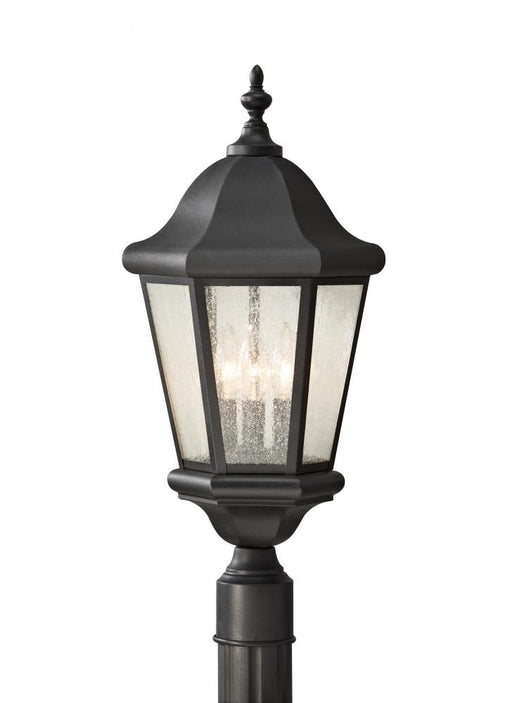 Martinsville Traditional 3-light Led Outdoor Exterior Post Lantern In Black Finish With Clear Seeded | OL5907EN/BK