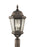 Generation Lighting Martinsville traditional 3-light LED outdoor exterior post lantern in corinthian bronze finish with