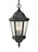 Generation Lighting Martinsville traditional 3-light outdoor exterior pendant lantern in black finish with clear seeded