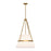 Alora Oliver 18-in Aged Gold/White Linen 1 Light Pendant