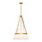Oliver 18-in Aged Gold/white Linen 1 Light Pendant | PD546719AGWL
