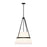 Oliver 18-in Matte Black/white Linen 1 Light Pendant | PD546719MBWL