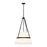 Alora Oliver 18-in Matte Black/White Linen 1 Light Pendant