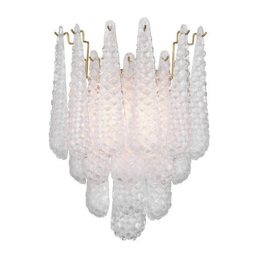 Ollie 2 Light Aged Brass Sconce | OLL-6002-AG-CL