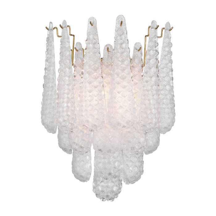 Ollie 2 Light Aged Brass Sconce | OLL-6002-AG-CL