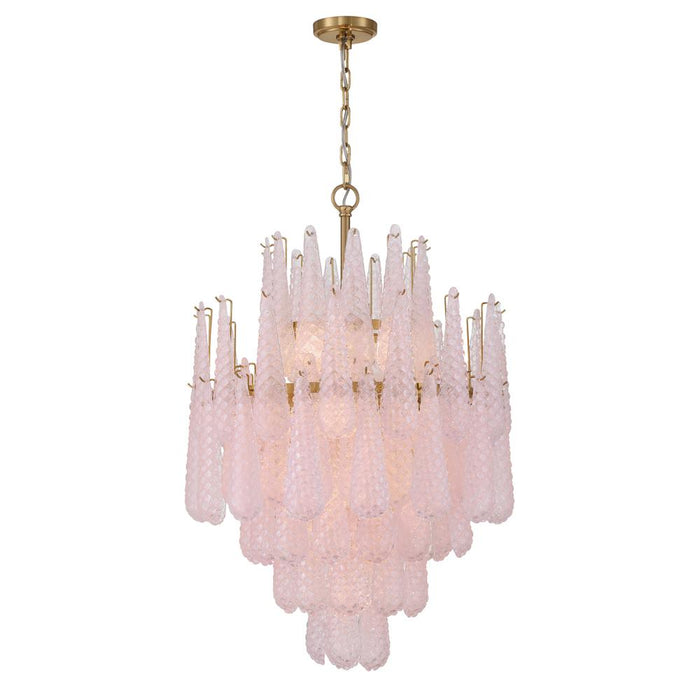 Ollie 16 Light Aged Brass Chandelier | OLL-6006-AG-BH