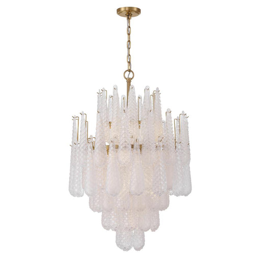 Ollie 16 Light Aged Brass Chandelier | OLL-6006-AG-CL