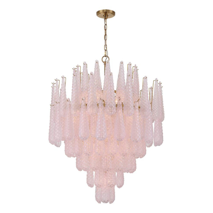 Ollie 21 Light Aged Brass Chandelier | OLL-6008-AG-BH