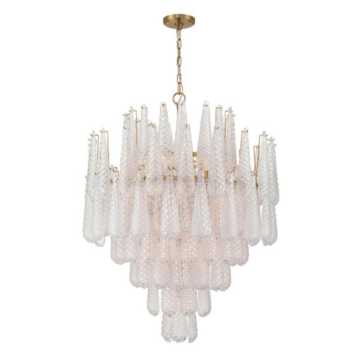 Ollie 21 Light Aged Brass Chandelier | OLL-6008-AG-CL