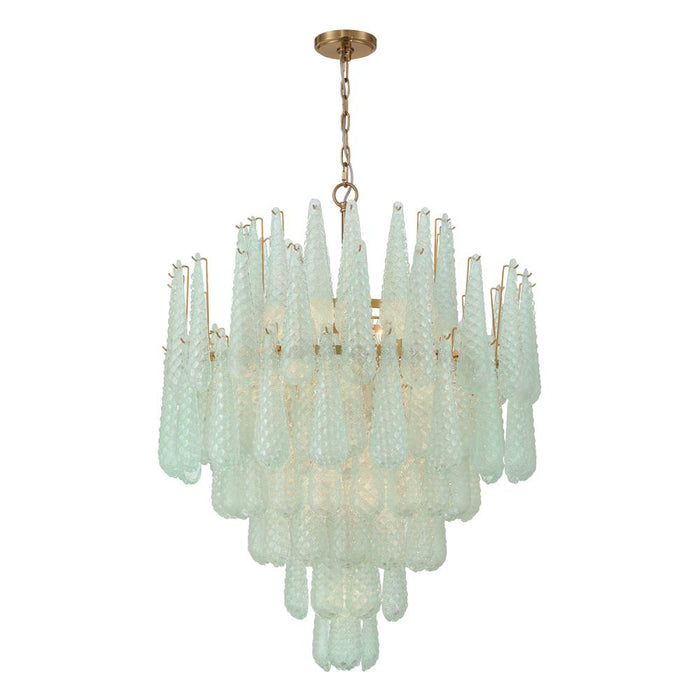 Ollie 21 Light Aged Brass Chandelier | OLL-6008-AG-GR