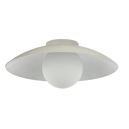1 Light Flush Mount, Matte Beige W/ Opal Glass | OLV-151FH-MBG