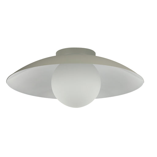 1 Light Flush Mount, Matte Linen W/ Opal Glass | OLV-151FH-MLN