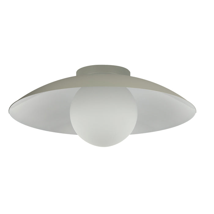 1 Light Flush Mount, Matte Linen W/ Opal Glass | OLV-151FH-MLN