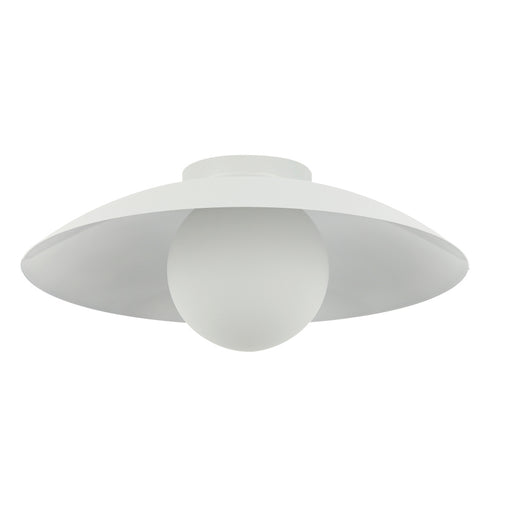1 Light Flush Mount, Matte White W/ Opal Glass | OLV-151FH-MW