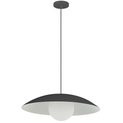 1 Light Pendant, Matte Black W/ Opal Glass | OLV-151P-MB
