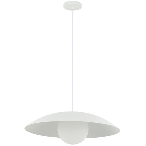1 Light Pendant, Matte White W/ Opal Glass | OLV-151P-MW