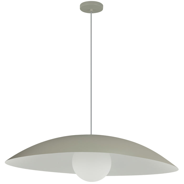 1 Light Pendant, Matte Linen W/ Opal Glass | OLV-241P-MLN