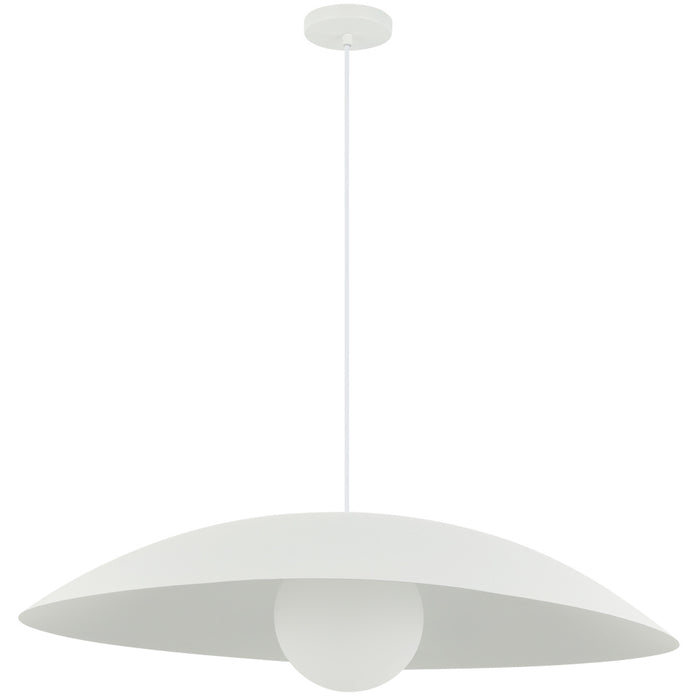 1 Light Pendant, Matte White W/ Opal Glass | OLV-241P-MW