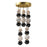 Alora Onyx 5 Head Natural Brass LED Multi Pendant