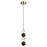 Alora Onyx 5-in Natural Brass LED Pendant