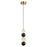 Onyx 5-in Natural Brass Led Pendant | PD321815NB