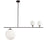  3 Light  Incandescent Pendant, Mb W/ Wh Glass | ORN-363P-MB