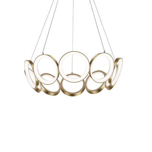 Kuzco Lighting Inc Oros 29-in Antique Brass LED Chandeliers