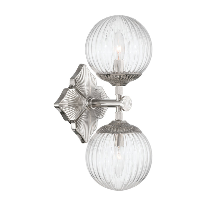 Orly 7.5'' Polished Nickel Sconce | ORY-1002-PN-CL