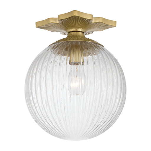 Orly 10'' Aged Brass Semi Flush Mount | ORY-1003-AG-CL