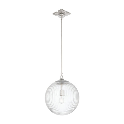 Orly 14'' Polished Nickel Pendant | ORY-1007-PN-CL