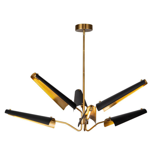 Osorio 46-in Matte Black/vintage Brass Led Chandeliers | CH347646MBVB-UNV