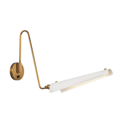 Osorio 4-in Matte White/vintage Brass Led Wall/vanity | WV347104MWVB