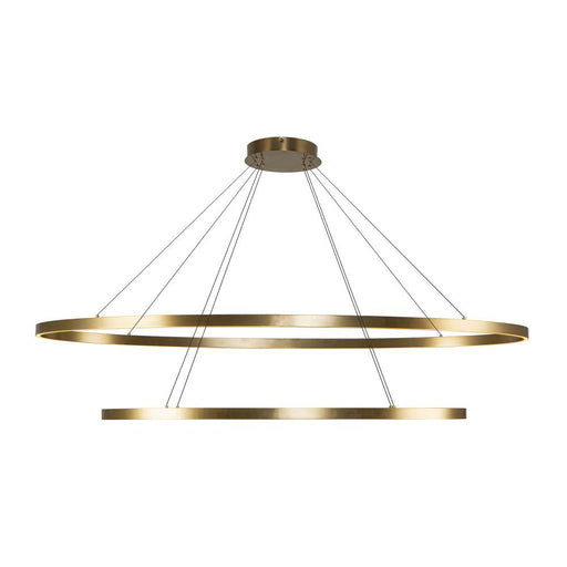 Ovale 2 Layer Brushed Gold Led Chandelier | CH79253-BG