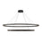 Ovale 2 Layer Black Led Chandelier | CH79253-BK
