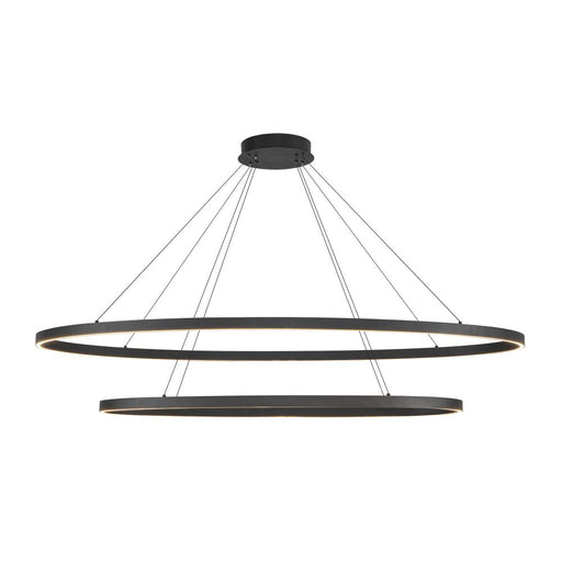 Ovale 2 Layer Black Led Chandelier | CH79253-BK