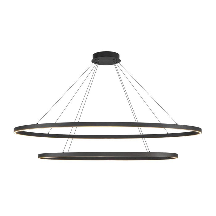 Ovale 2 Layer Black Led Chandelier | CH79253-BK