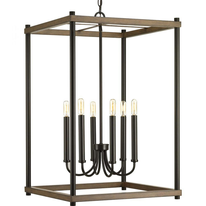 Progress Fontayne Collection Six-Light Antique Bronze Farmhouse Pendant Light