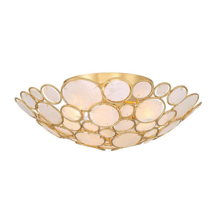 Palla 16'' Antique Gold Semi Flush Mount | PAL-524-GA