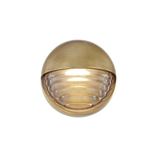 Alora Palais 6-in Ribbed Glass/Vintage Brass LED Wall/Vanity