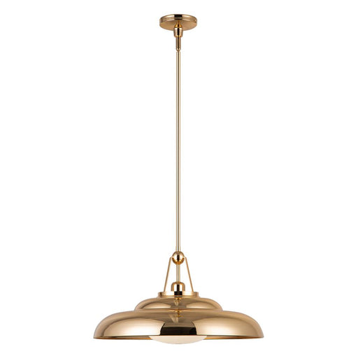 Palmetto 20-in Polished Brass/glossy Opal 1 Light Pendant | PD344020PBGO