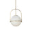 Dainolite 1 Light Incandescent Pendant, AGB with WH Opal Glass