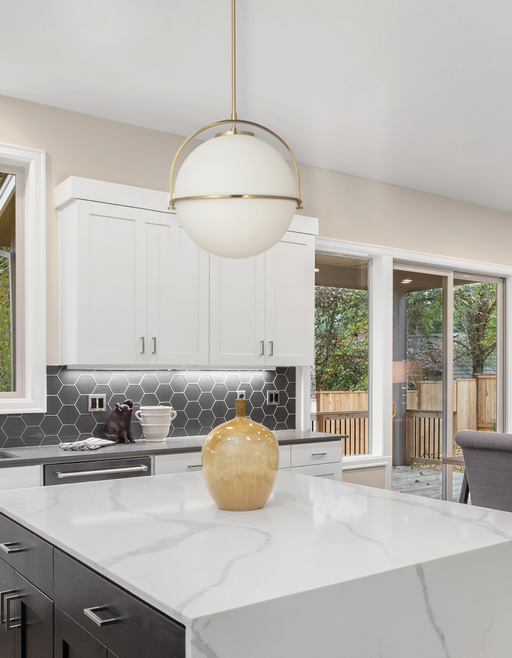 1lt Pendant, Agb W/ Wh Opal Glass | PAO-131P-AGB