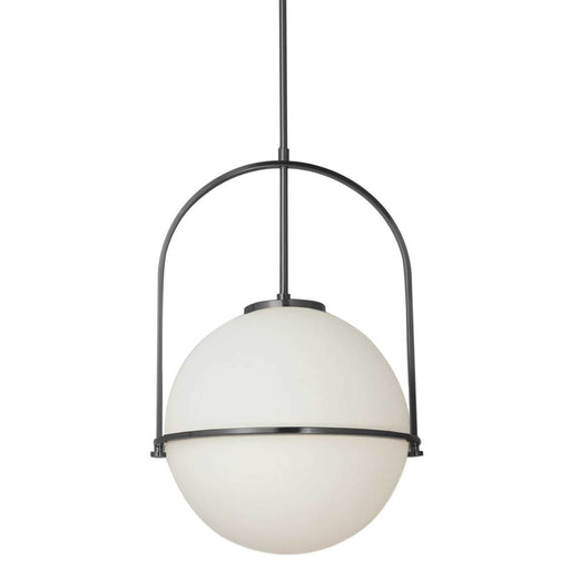 Dainolite 1 Light Incandescent Pendant, MB with WH Opal Glass