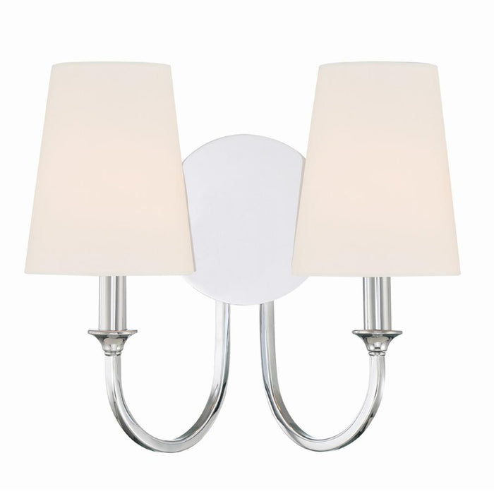 Crystorama Payton 2 Light Polished Chrome Sconce