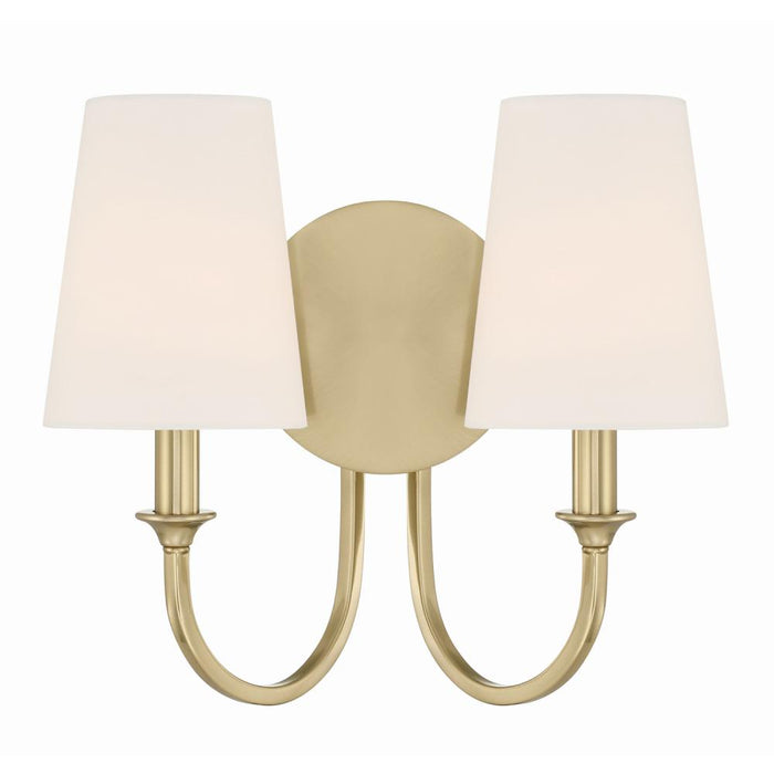 Crystorama Payton 2 Light Vibrant Gold Sconce